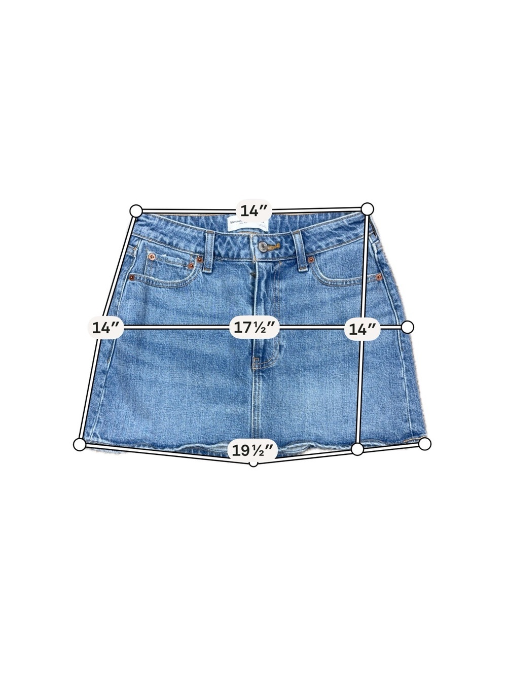Abercrombie & Fitch Light Blue Denim Skirt - Picture 8 of 9